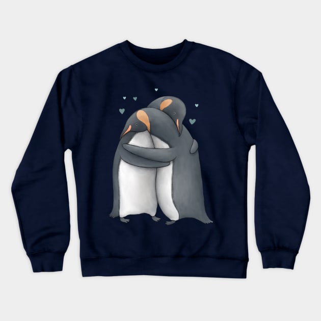 Penguin Hug Crewneck Sweatshirt by Sophie Corrigan